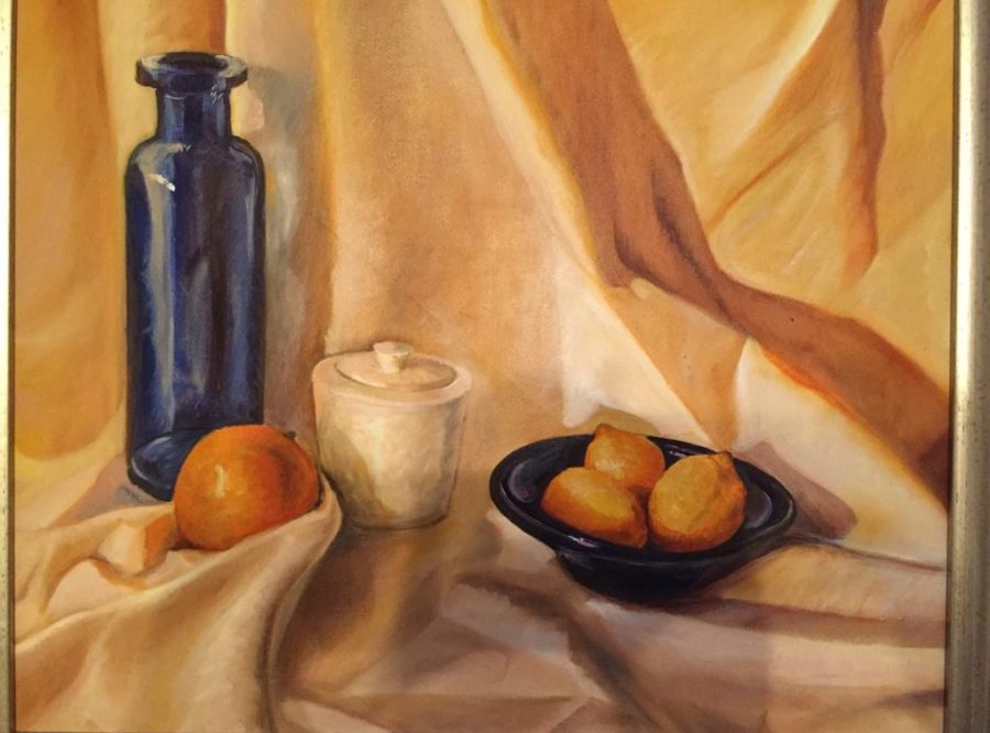Still life with a blue bottle