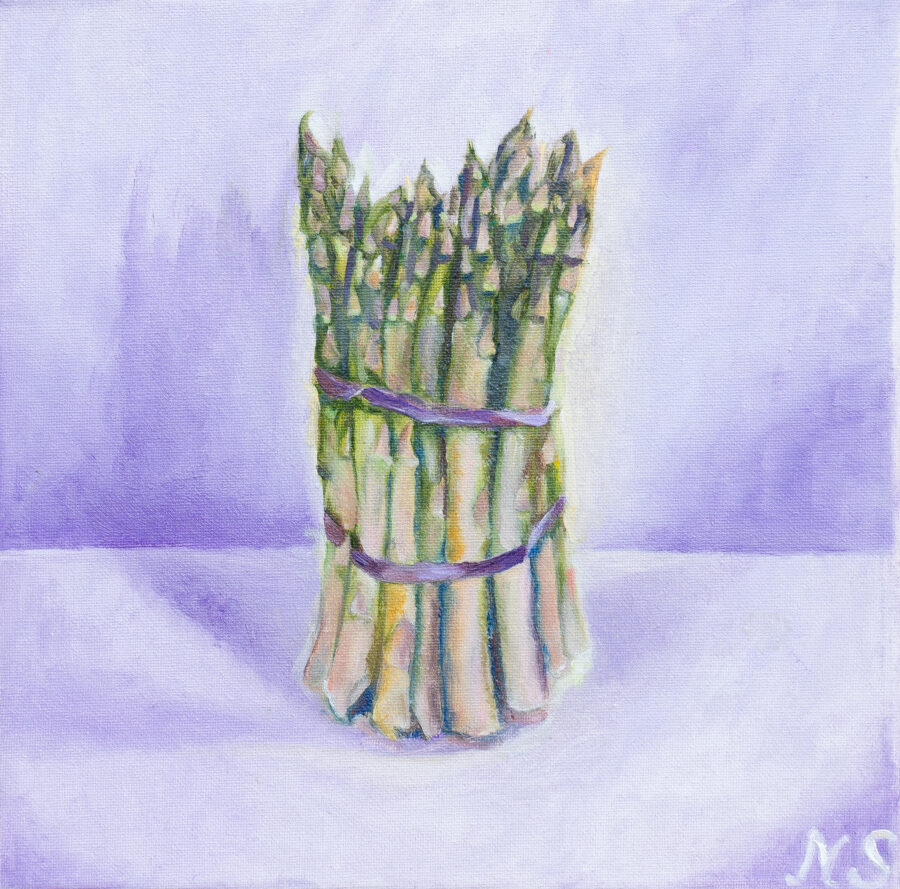 A bunch of green asparagus