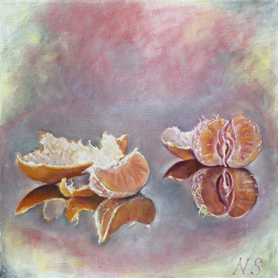 La mandarine avec sa peau