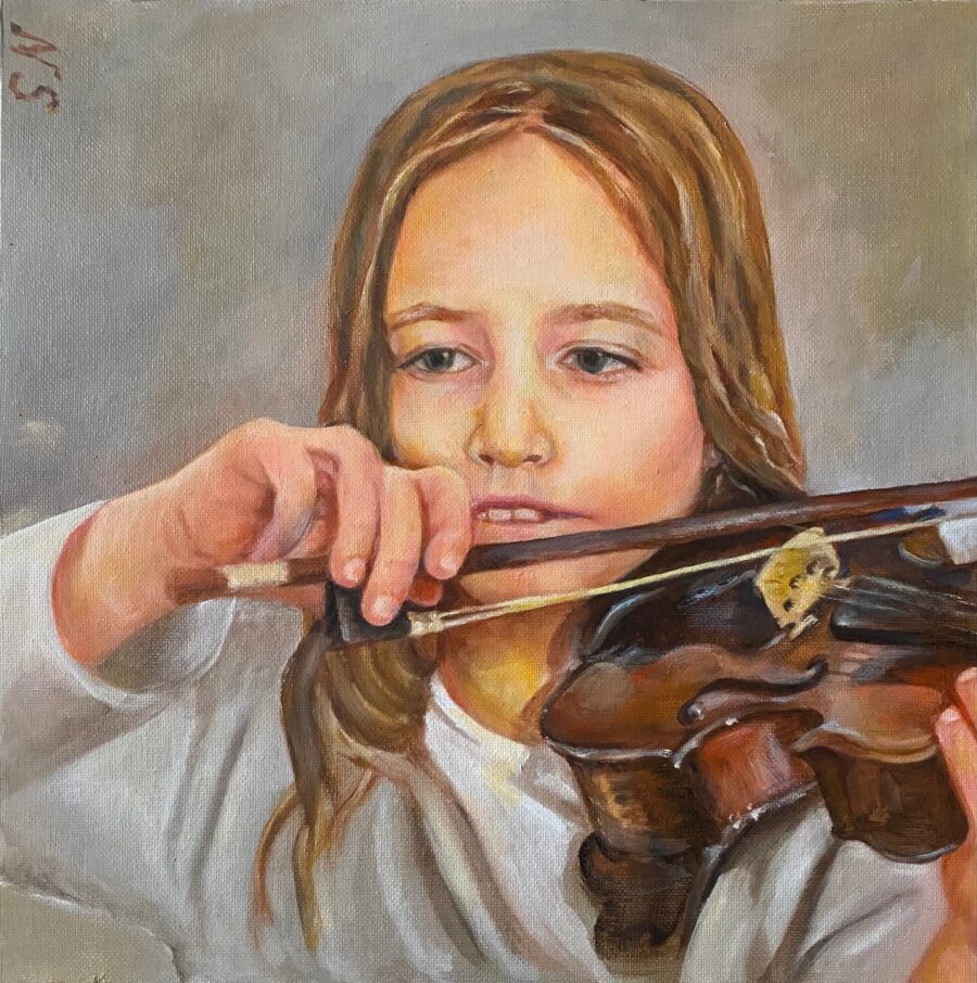 Nina playing violin